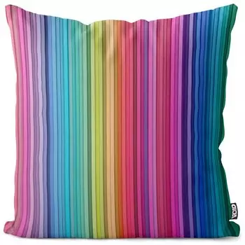 Чехол на подушку VOID Color Stripes, чехол для подушки из полиэстера, водонепроницаемый, для улицы и дома, размер подушки: 80 x 80 см