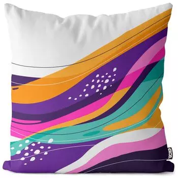 Чехол на подушку VOID Color Waves, чехол для подушки из полиэстера, водонепроницаемый, для улицы и дома, размер подушки: 80 x 80 см