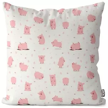 Чехол на подушку VOID Comic Piggy, полиэстер, водонепроницаемая подушка для улицы и дома. Размер: 80 x 80 см.