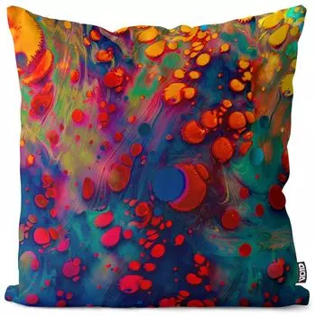 Чехол на подушку VOID, цветной всплеск, чехол для подушки, полиэстер, водонепроницаемый, для улицы, в помещении, размер подушки: 80 x 80 см