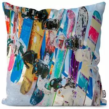 Чехол на подушку VOID для сноуборда, зимний праздник, полиэстер, водонепроницаемая подушка для улицы и дома. Размер: 60 x 60 см.