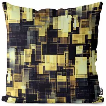 Чехол на подушку VOID Gold с геометрическим рисунком, чехол для подушки из полиэстера, водонепроницаемый, для улицы и дома, размер подушки: 80 x 80 см