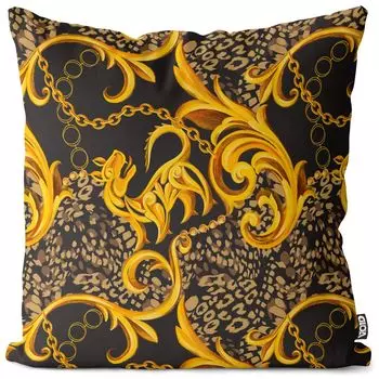 Чехол на подушку VOID Golden Baroque, чехол для подушки из полиэстера, водонепроницаемый, для улицы и дома, размер подушки: 40 x 40 см