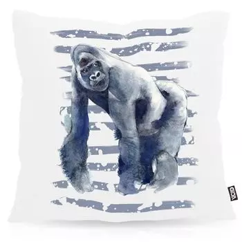 Чехол на подушку VOID Gorilla для улицы, в помещении, сафари, зоопарк, джунгли, лето, размер подушки: 60 x 60 см