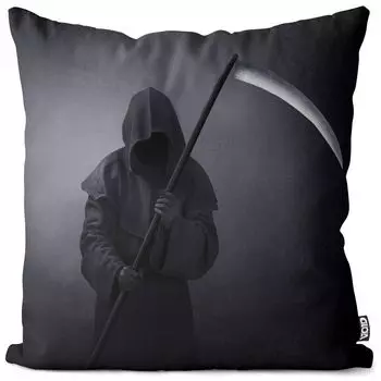 Чехол на подушку VOID Grim Reaper Death, водонепроницаемая подушка из полиэстера для улицы и дома. Размер: 80 x 80 см.