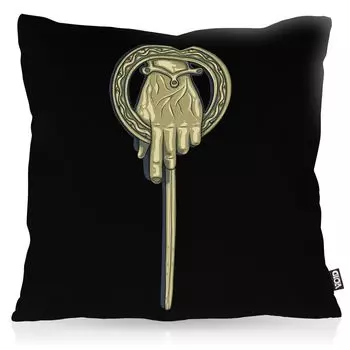 Чехол на подушку VOID Hand of the King, полиэстер, водонепроницаемый, для улицы, Тирион Ланнистер Баратеон, Размер подушки: 80 x 80 см, Цвет подушки: Черный