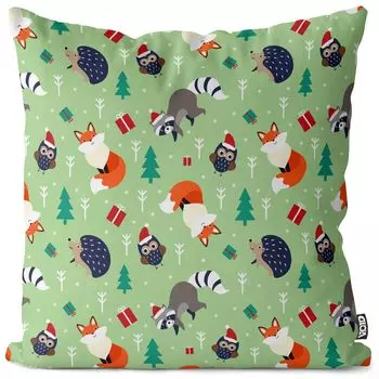 Чехол на подушку VOID Hedgehog Fox Fox Eracoon Полиэстер Водонепроницаемая подушка для улицы и дома Размер: 60 x 60 см