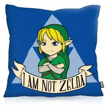 Чехол на подушку VOID I am not, чехол для подушки из полиэстера, водонепроницаемый для игр на открытом воздухе, геймер, игра hyrule, размер подушки: 80 x 80 см, цвет подушки: синий