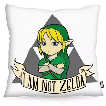 Чехол на подушку VOID I am not, чехол для подушки из полиэстера, водонепроницаемый для игр на открытом воздухе, геймер, игра hyrule, размер подушки: 60 x 60 см, цвет подушки: белый