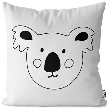 Чехол на подушку VOID Koala с рисунком комиксов, полиэстер, водонепроницаемая подушка для улицы и дома. Размер: 80 x 80 см.