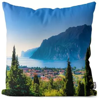 Чехол на подушку VOID Lake Garda, чехол для подушки из полиэстера, водонепроницаемый, для улицы и дома, размер подушки: 60 x 60 см