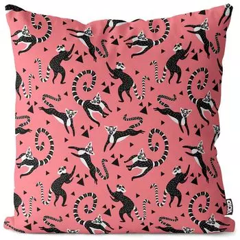 Чехол на подушку VOID Lemurs Safari, полиэстер, водонепроницаемая подушка для улицы и дома. Размер: 60 x 60 см.