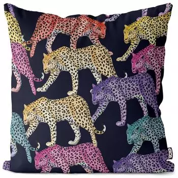 Чехол на подушку VOID Leopard Safari Jungle, полиэстер, водонепроницаемая подушка для улицы и дома. Размер: 60 x 60 см.