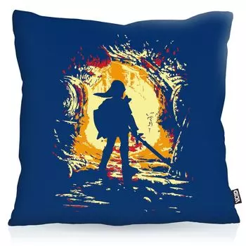 Чехол на подушку VOID Link Explorer, полиэстер, водонепроницаемый, для улицы, в помещении, переключатель Hyrule Gamer, цвет: синий, размер подушки: 60 x 60 см