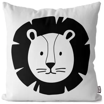 Чехол на подушку VOID Lion Predator Comic, полиэстер, водонепроницаемая подушка для улицы и дома. Размер: 80 x 80 см.