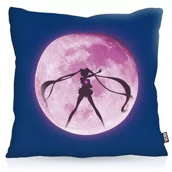 Чехол на подушку VOID Moon Magic, чехол для подушки из полиэстера, водонепроницаемый для улицы, для использования в помещении, Сейлор Мунстоун, Луна, кролик, Марс, аниме, размер подушки: 60 x 60 см, цвет подушки: синий