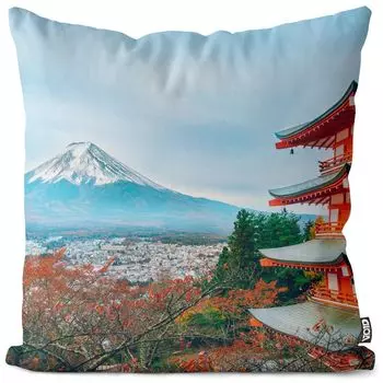 Чехол на подушку VOID Mount Fuji, чехол для подушки из полиэстера, водонепроницаемый, для улицы и дома, размер подушки: 60 x 60 см