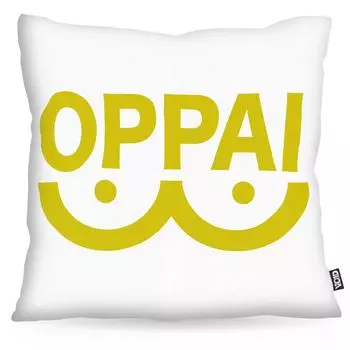 Чехол на подушку VOID Oppai One Punch, полиэстер, водонепроницаемый, для улицы, в помещении, аниме манга, размер подушки: 60 x 60 см, цвет подушки: белый