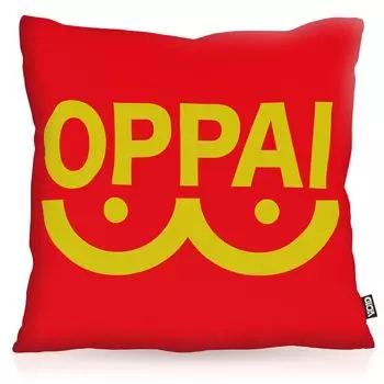 Чехол на подушку VOID Oppai One Punch, полиэстер, водонепроницаемый, для улицы, в помещении, аниме-манга, размер подушки: 60 x 60 см, цвет подушки: красный