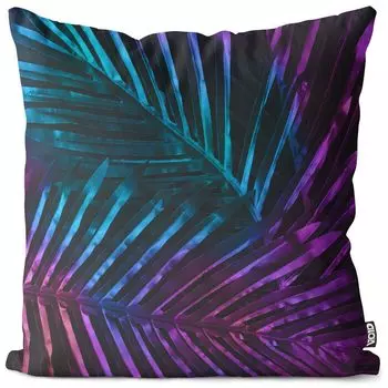 Чехол на подушку VOID Palm Trees at Night Полиэстер Водонепроницаемая подушка для улицы и дома Размер: 60 x 60 см