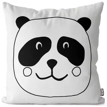 Чехол на подушку VOID Panda Comic Cartoon, полиэстер, водонепроницаемая подушка для улицы и дома. Размер: 80 x 80 см.