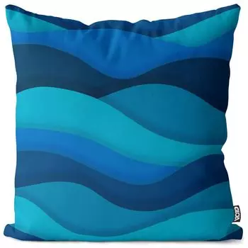 Чехол на подушку VOID Paper art wave, чехол для подушки, полиэстер, водонепроницаемый, для улицы, в помещении, размер подушки: 80 x 80 см