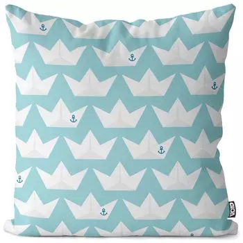 Чехол на подушку VOID Paper Ships Полиэстер Водонепроницаемая подушка для улицы и дома Размер: 60 x 60 см, мультиколор