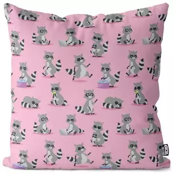Чехол на подушку VOID Raccoon Gang, полиэстер, водонепроницаемая подушка для улицы и дома. Размер: 60 x 60 см.