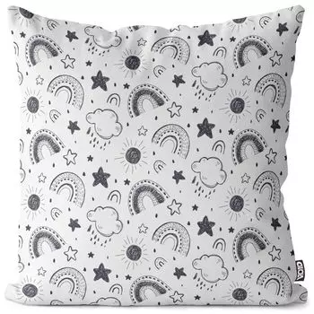 Чехол на подушку VOID Rainbow Sun, полиэстер, водонепроницаемая подушка для улицы и дома. Размер: 80 x 80 см.