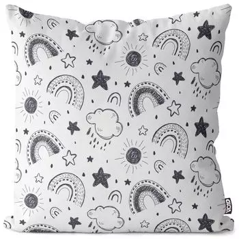 Чехол на подушку VOID Rainbow Sun, полиэстер, водонепроницаемая подушка для улицы и дома. Размер: 60 x 60 см.