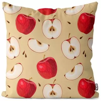 Чехол на подушку VOID Red Apples, полиэстер, водонепроницаемая подушка для улицы и дома. Размер: 80 x 80 см.