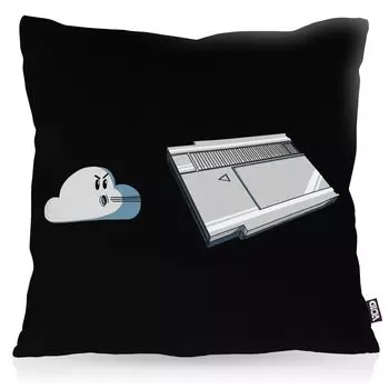 Чехол на подушку VOID Retro Blow, чехол для подушки из полиэстера, водонепроницаемый картридж nes для улицы и помещения, размер подушки: 80 x 80 см, цвет подушки: черный