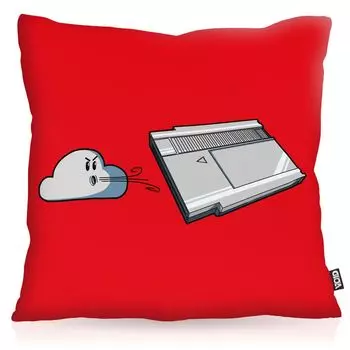 Чехол на подушку VOID Retro Blow, чехол для подушки из полиэстера, водонепроницаемый, для улицы и дома, картридж nes, размер подушки: 50 x 50 см, цвет подушки: красный
