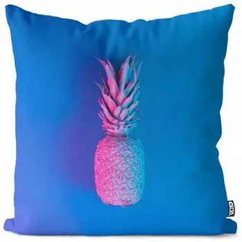 Чехол на подушку VOID Розовый ананас Полиэстер Водонепроницаемая подушка для улицы и дома Размер: 80 x 80 см, мультиколор