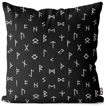Чехол на подушку VOID Runes «Кельтский гранж» Полиэстер Водонепроницаемая подушка для улицы и дома Размер: 80 x 80 см