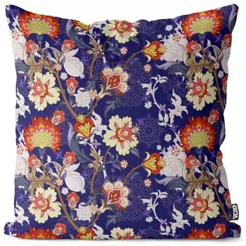 Чехол на подушку VOID с экзотическими полевыми цветами, полиэстер, водонепроницаемая подушка для улицы и дома. Размер: 60 x 60 см.