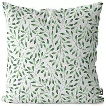 Чехол на подушку VOID с ботаническим рисунком кустарника, полиэстер, водонепроницаемая подушка для улицы и дома. Размер: 80 x 80 см.