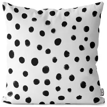 Чехол на подушку VOID с черными точками, полиэстер, водонепроницаемая подушка для улицы и дома. Размер: 80 x 80 см.