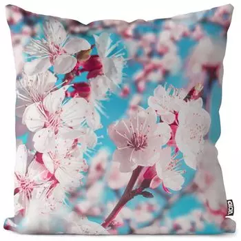 Чехол на подушку VOID с цветком абрикоса, полиэстер, водонепроницаемая подушка для улицы и дома. Размер: 60 x 60 см.