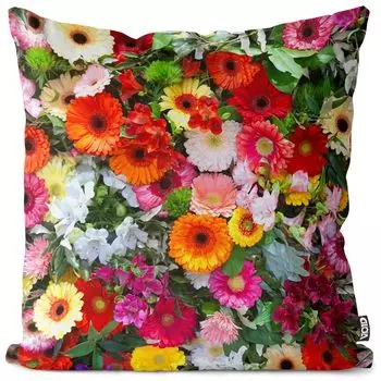 Чехол на подушку VOID с цветочным принтом, чехол для подушки из полиэстера, водонепроницаемый, для улицы и дома, размер подушки: 80 x 80 см