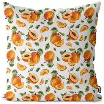 Чехол на подушку VOID с фруктами абрикоса, полиэстер, водонепроницаемая подушка для улицы и дома. Размер: 80 x 80 см.