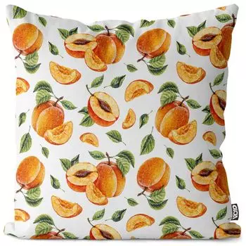 Чехол на подушку VOID с фруктами абрикоса, полиэстер, водонепроницаемая подушка для улицы и дома. Размер: 60 x 60 см.