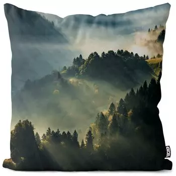 Чехол на подушку VOID с горным пейзажем, чехол для подушки из полиэстера, водонепроницаемый, для улицы и дома, размер подушки: 80 x 80 см