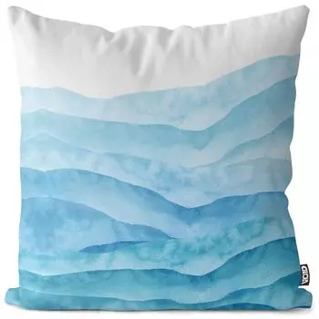 Чехол на подушку VOID с графическими волнами, полиэстер, водонепроницаемая подушка для улицы и дома. Размер: 80 x 80 см.
