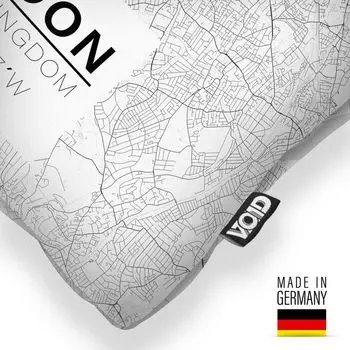 Чехол на подушку VOID с картой Лондона, чехол для подушки из полиэстера, водонепроницаемый, для улицы и дома, размер подушки: 60 x 60 см