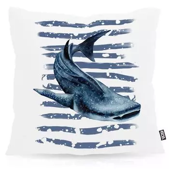 Чехол на подушку VOID с китовой акулой, на открытом воздухе, в помещении, для дайвинга, сафари, океана и моря, размер подушки: 80 x 80 см