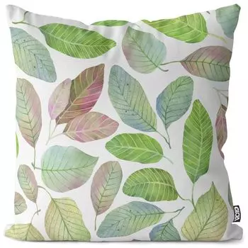 Чехол на подушку VOID с летними листьями, полиэстер, водонепроницаемая подушка для улицы и дома. Размер: 60 x 60 см.
