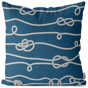 Чехол на подушку VOID с морскими узлами, полиэстер, водонепроницаемая подушка для улицы и дома. Размер: 80 x 80 см.