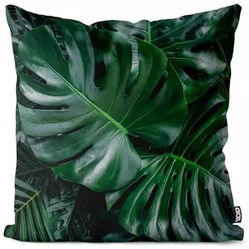 Чехол на подушку VOID с пальмовыми листьями и папоротником, чехол для подушки из полиэстера, водонепроницаемый, для улицы и дома, размер подушки: 80 x 80 см