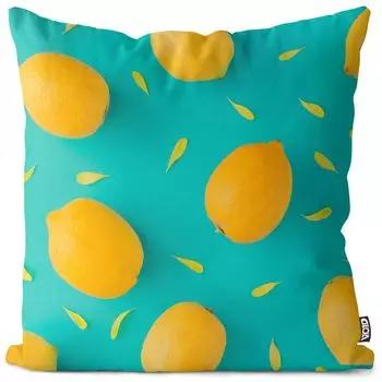Чехол на подушку VOID с рисунком лимона, полиэстер, водонепроницаемая подушка для улицы и дома. Размер: 60 x 60 см.